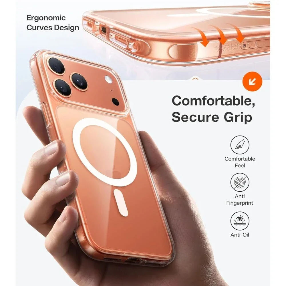 TORRAS Stronger Magnetic For IPhone 17 Pro Case Clear, [Covered Camera Control]